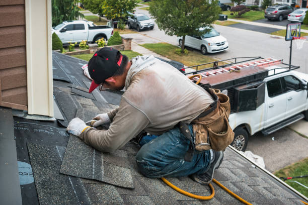 Professional Roofing technician working in Blackstone, VA